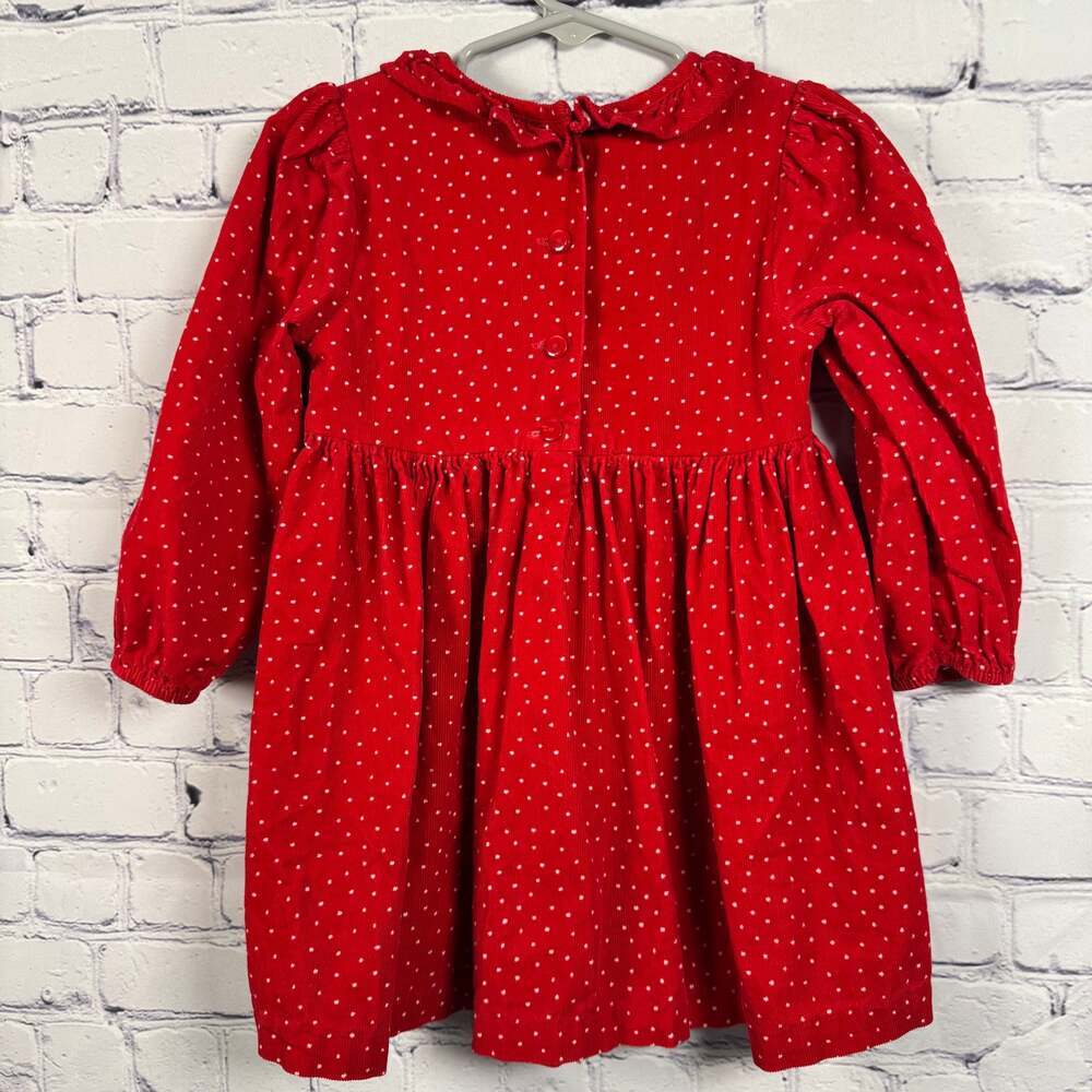 Bonnie Baby Boutique Red Corduroy Holiday Dress 24 Months - Picture 3 of 5